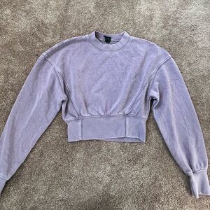 Target purple cropped sweatshirt